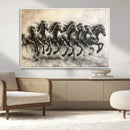 Running Horses Wall Art Canvas Print – Framed Monochrome by MyGreatCanvas | Canvas Wall Art Prints | Photo Prints & Wall Decor