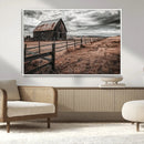 Rustic Barn Wall Art Canvas Print – Framed Moody Field Scene by MyGreatCanvas | Canvas Wall Art Prints | Photo Prints & Wall Decor