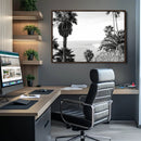 Palm Trees Wall Art Canvas Print – Framed Coastal Ocean