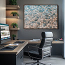 Clear Water Wall Art Canvas Print – Framed Sunlit Ocean