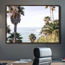 Coastal Palm Trees Wall Art Canvas Print – Framed Ocean