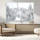 Snowy Ski Lift Wall Art – Framed Winter Mountain Canvas by MyGreatCanvas | Canvas Wall Art Prints | Photo Prints & Wall Decor
