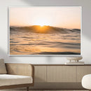 Calm Water Wall Art – Framed Sunset Waves Canvas Artwork, by MyGreatCanvas | Canvas Wall Art Prints | Photo Prints & Wall Decor