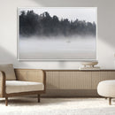 Surfer Fog Wall Art Canvas Print – Framed Foggy Beach Scene by MyGreatCanvas | Canvas Wall Art Prints | Photo Prints & Wall Decor