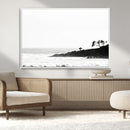 Surfer Cliffs Wall Art Canvas Print – Framed Black White by MyGreatCanvas | Canvas Wall Art Prints | Photo Prints & Wall Decor