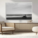 Motorcycle Beach Wall Art Canvas Print – Framed Vintage by MyGreatCanvas | Canvas Wall Art Prints | Photo Prints & Wall Decor