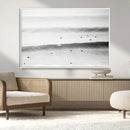 Black White Ocean Wall Art Canvas Print – Framed Coastal by MyGreatCanvas | Canvas Wall Art Prints | Photo Prints & Wall Decor