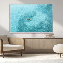 Fish Swarm Wall Art Canvas Print – Framed Aerial Shark and by MyGreatCanvas | Canvas Wall Art Prints | Photo Prints & Wall Decor