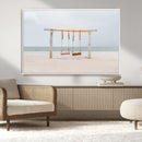 Beach Swing Wall Art Canvas Print – Framed Quiet Beach Art by MyGreatCanvas | Canvas Wall Art Prints | Photo Prints & Wall Decor