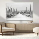 Winter Wall Art Canvas Print – Framed Cactus Path Art by MyGreatCanvas | Canvas Wall Art Prints | Photo Prints & Wall Decor