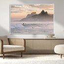 Sunset Surfing Wall Art Canvas Print – Framed Misty by MyGreatCanvas | Canvas Wall Art Prints | Photo Prints & Wall Decor