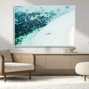 Minimal Beach Wall Art – Framed Ocean Swimming Canvas by MyGreatCanvas | Canvas Wall Art Prints | Photo Prints & Wall Decor