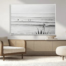 Surfer Silhouette Wall Art – Framed Calm Ocean Monochrome by MyGreatCanvas | Canvas Wall Art Prints | Photo Prints & Wall Decor
