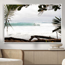 Tropical Surf Wall Art Canvas Print – Framed Palm Tree View by MyGreatCanvas | Canvas Wall Art Prints | Photo Prints & Wall Decor