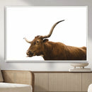 Longhorn Cow Wall Art Canvas Print – Framed Western Animal by MyGreatCanvas | Canvas Wall Art Prints | Photo Prints & Wall Decor