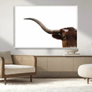 Texas Longhorn Wall Art Canvas Print – Framed Minimalist Cow by MyGreatCanvas | Canvas Wall Art Prints | Photo Prints & Wall Decor