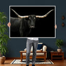 Longhorn Cattle Wall Art Canvas Print – Framed Texas Ranch by MyGreatCanvas | Canvas Wall Art Prints | Photo Prints & Wall Decor