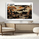 Modern Japanese Wall Art Canvas Print – Framed Abstract