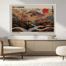 Modern Japanese Wall Art Canvas Print – Framed Abstract