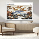 Modern Japanese Wall Art Canvas Print – Framed Abstract