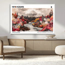 Modern Japanese Wall Art Canvas Print – Framed Abstract