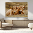 Highland Cow Wall Art Canvas Print – Framed Rustic Animal by MyGreatCanvas | Canvas Wall Art Prints | Photo Prints & Wall Decor