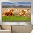 Longhorn Wall Art Canvas Print – Framed Cozy Ranch Vibes by MyGreatCanvas | Canvas Wall Art Prints | Photo Prints & Wall Decor