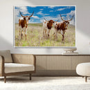 Texas Longhorn Wall Art Canvas Print – Framed Western Decor by MyGreatCanvas | Canvas Wall Art Prints | Photo Prints & Wall Decor