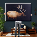 Rustic Elk Wall Art Canvas Print – Framed Moody Wildlife Art by MyGreatCanvas | Canvas Wall Art Prints | Photo Prints & Wall Decor