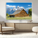Mountain Barn Scene Wall Art Canvas Print – Framed Rustic by MyGreatCanvas | Canvas Wall Art Prints | Photo Prints & Wall Decor