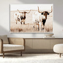 Rustic Cow Scene Wall Art Canvas Print – Framed Farmhouse by MyGreatCanvas | Canvas Wall Art Prints | Photo Prints & Wall Decor