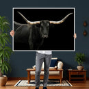 Texas Longhorn Wall Art Canvas Print – Framed Rustic Western by MyGreatCanvas | Canvas Wall Art Prints | Photo Prints & Wall Decor