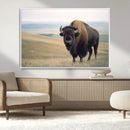 Bison Wall Art Canvas Print – Framed Buffalo American Bison