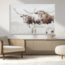 Longhorn Wall Art Canvas Print – Framed Western Cow Canvas by MyGreatCanvas | Canvas Wall Art Prints | Photo Prints & Wall Decor