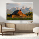 Rustic Barn Wall Art Canvas Print – Framed Grand Teton Park