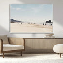 Minimalist Beach Wall Art Canvas Print – Framed Coastal