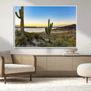 Saguaro Cactus Wall Art Canvas Print – Framed Desert Sunset by MyGreatCanvas | Canvas Wall Art Prints | Photo Prints & Wall Decor