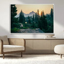 Mountain Wall Art Canvas Print – Framed Forest Serenity