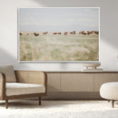 Bison Herd Wall Art Canvas Print – Framed Western Bison