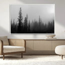 Misty Pines Wall Art Canvas Print – Framed Woodland