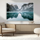 Mountain Lake Wall Art Canvas Print – Framed Toblacher See