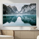 Mountain Lake Wall Art Canvas Print – Framed Winter by MyGreatCanvas | Canvas Wall Art Prints | Photo Prints & Wall Decor
