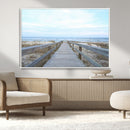 Beach Boardwalk Wall Art Canvas Print – Framed Coastal