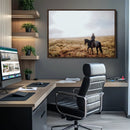 Cowboy Wall Art Canvas Print – Framed Western Rustic Ranch