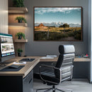 Rustic Farmhouse Wall Art Canvas Print – Teton Range Mormon