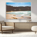 Tranquil Beach Wall Art Canvas Print – Framed Blue Ocean by MyGreatCanvas | Canvas Wall Art Prints | Photo Prints & Wall Decor