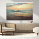 Sunset Seascape Wall Art Canvas Print – Framed Pastel Ocean by MyGreatCanvas | Canvas Wall Art Prints | Photo Prints & Wall Decor