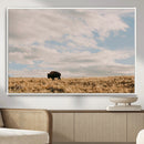 American Wild Bison Wall Art Canvas Print – Framed Rustic by MyGreatCanvas | Canvas Wall Art Prints | Photo Prints & Wall Decor