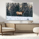Wild Elk Wall Art Canvas Print – Framed Winter Wildlife by MyGreatCanvas | Canvas Wall Art Prints | Photo Prints & Wall Decor