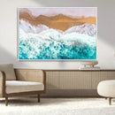 Aerial Beach Wall Art Canvas Print – Framed Ocean Waves by MyGreatCanvas | Canvas Wall Art Prints | Photo Prints & Wall Decor